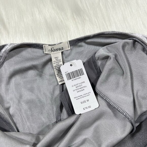 Soma Women's Size Medium Velvet‎ Illusion Excalibur Bodysuit Teddy Lingerie - Picture 6 of 11